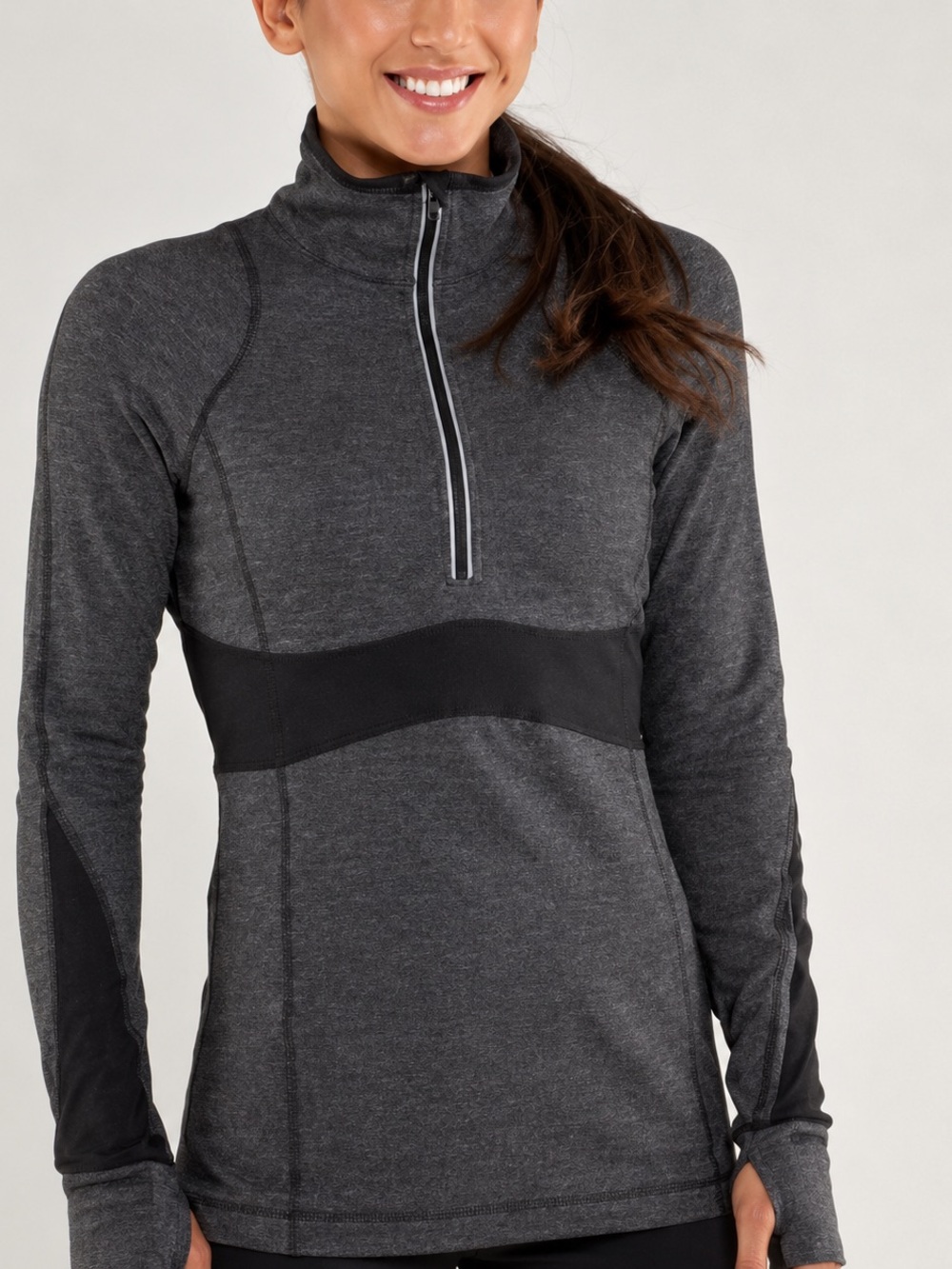 lululemon athletica Charcoal & Black Quarter-Zip Pullover